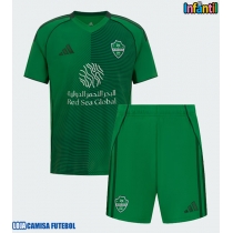 Camisa de Futebol Al-Ahli Equipamento Principal Infantil 2025-26 Manga Curta (+ Calças curtas)